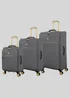IT Luggage Grey Desirable Soft Suitcase - Medium Image 1