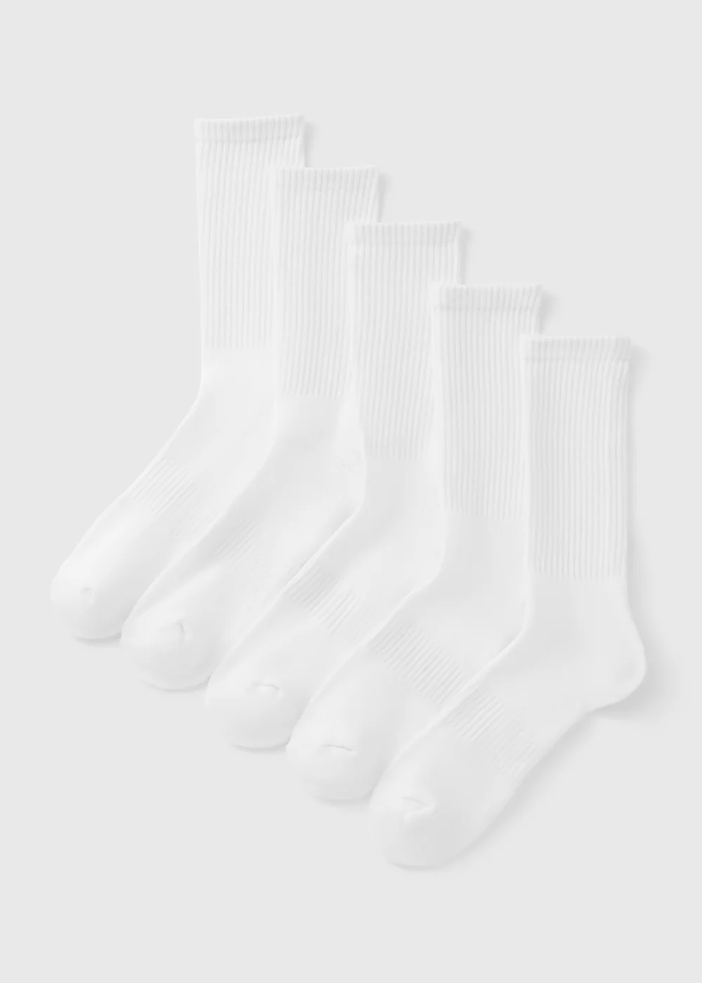 White Athletic Sports Socks - Sizes 6 - 8.5 Image 1