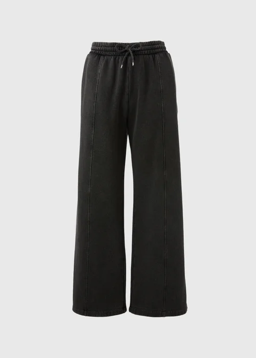 Charcoal Acid Wash Wide Leg Jogging Bottoms - Extra small Image 2
