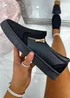 Love Lemonade Black Crystal Suede Zip Pumps - Size 8 Image 1