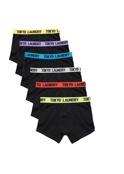Tokyo Laundry Yellow 6-Pack Cotton Boxers - Extra Large Image 1