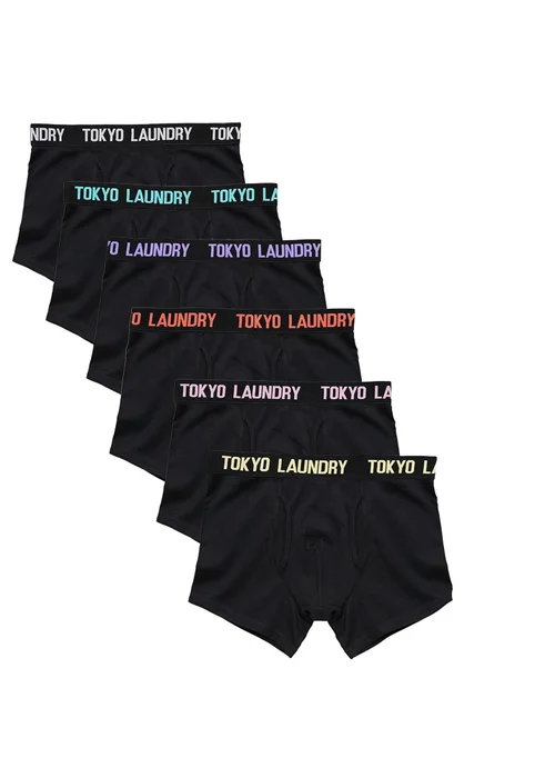 Tokyo Laundry Purple 6-Pack Cotton Boxers - Large Image 1