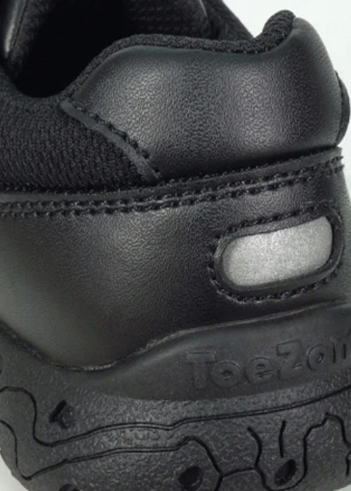 ToeZone Black Boys Rebel Dinosaur School Shoe (Younger 8- Older 2) - 8 infants Image 5