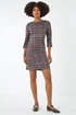 Roman Red Houndstooth Pocket Shift Stretch Dress - 20 Image 2