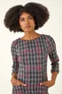 Roman Red Houndstooth Pocket Shift Stretch Dress - 20 Image 4
