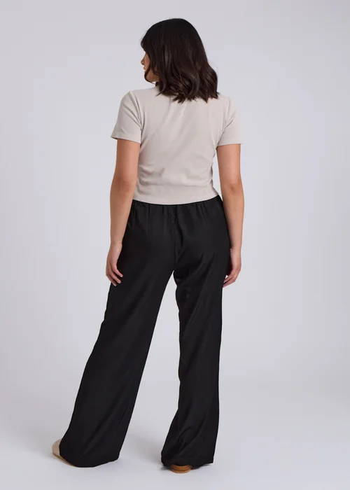 Urban Bliss Black Drawstring Wide Leg Trouser - 10 Image 4