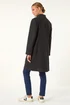 Roman Black Tailored Funnel Neck Pocket Detail Coat - 18 Image 3