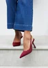 Linzi Dash Burgundy Scuba Court Heel - Size 6 Image 1