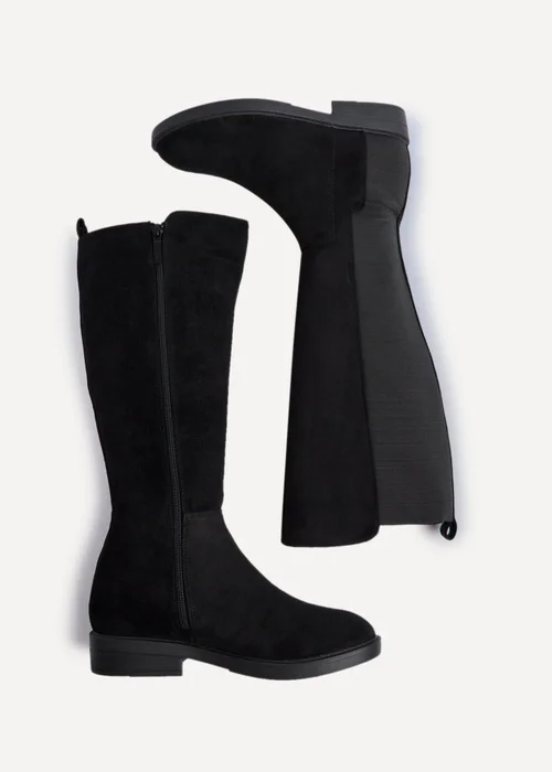 Linzi Knight Black Faux Suede High Leg Boot - 4 Image 4
