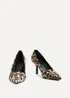 Linzi Multi Kat Leopard Print Scuba Court Heel - Size 4 Image 3