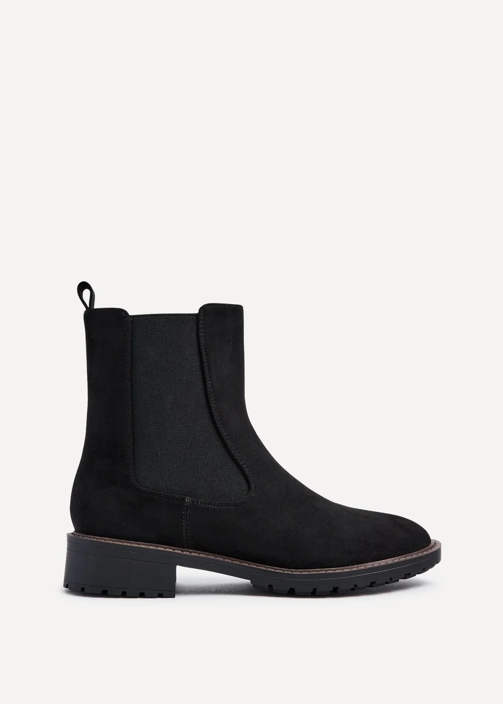 Linzi Dalston Black Faux Suede Classic Chelsea Boot - Size 6 Image 2