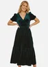 Yumi Green Velvet Midi Dress - 16 Image 2