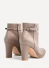 Linzi Stefani Mocha Faux Suede Heeled Ankle Boot - Size 7 Image 4