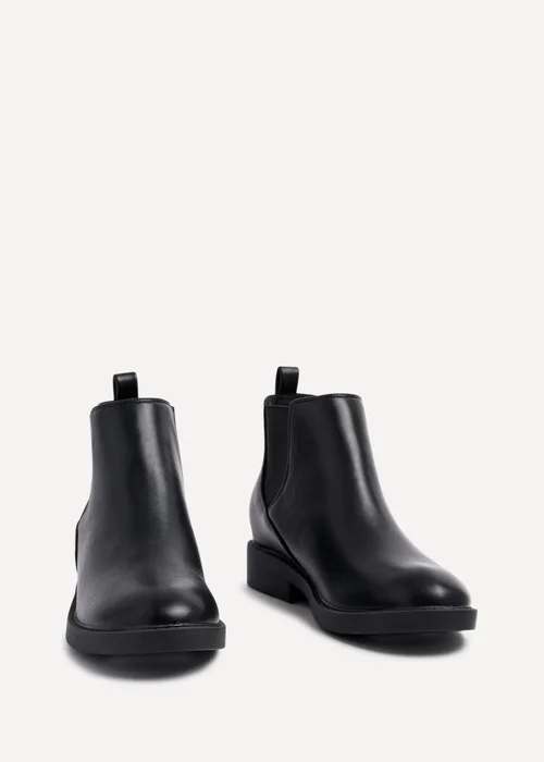 Linzi Karina Black Faux Leather Classic Chelsea Boot - 4 Image 3