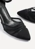 Linzi Tasha Black Scuba Block Court Heel - Size 8 Image 5