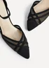 Linzi Siobhan Black Mesh Closed Back Court Heel - Size 7 Image 5