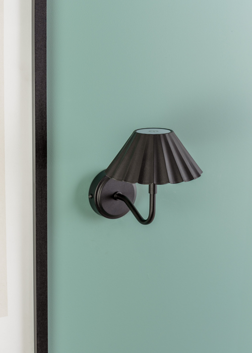 ValueLights Dimmable Black Wall Light with Black Shade Integrated LED - One Size Image 1