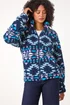 Roman Midnight Nordic Print Funnel Fleece Jacket - 20 Image 4