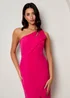 Chi Chi London Pink One Shoulder Cut Out Mini Dress - Size 16 Image 2