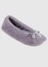 Totes Isotoner Grey Ladies Popcorn Ballet Slippers - XL Image 3