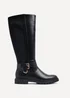 Linzi Regent Black Faux Leather High Leg Boot - Size 6 Image 2