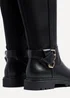 Linzi Regent Black Faux Leather High Leg Boot - Size 6 Image 5
