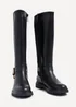 Linzi Regent Black Faux Leather High Leg Boot - Size 6 Image 3
