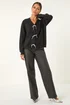 Roman Black Bow Embelished Knit Cardigan - Size 14 Image 3