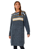 Roman Dark Grey Nordic Print Knitted Jumper Dress - Size 20 Image 1