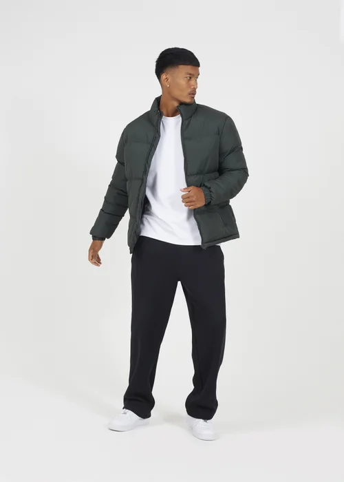 Brave Soul Khaki Funnel Neck Padded Jacket - 2XL Image 4