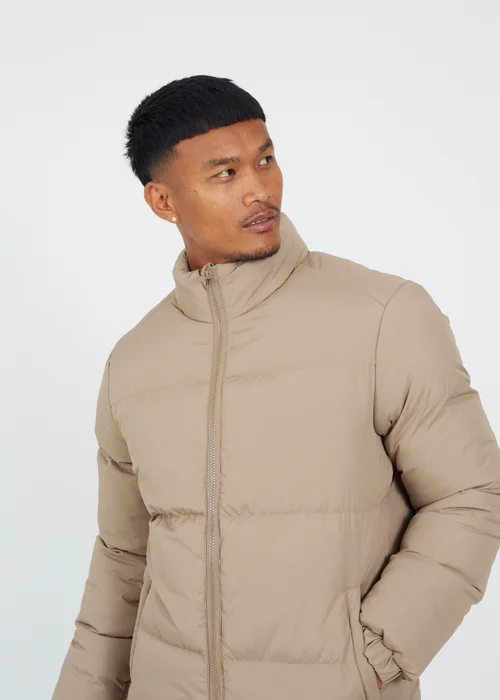 Brave Soul Stone Funnel Neck Padded Jacket - L Image 3