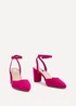 Linzi Carrie Fuchsia Faux Suede Mid Height Court Shoe - Size 4 Image 3