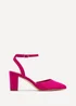 Linzi Carrie Fuchsia Faux Suede Mid Height Court Shoe - Size 4 Image 2