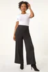 Roman Black Petite Wide Leg Ponte Stretch Trouser - 18 Image 3