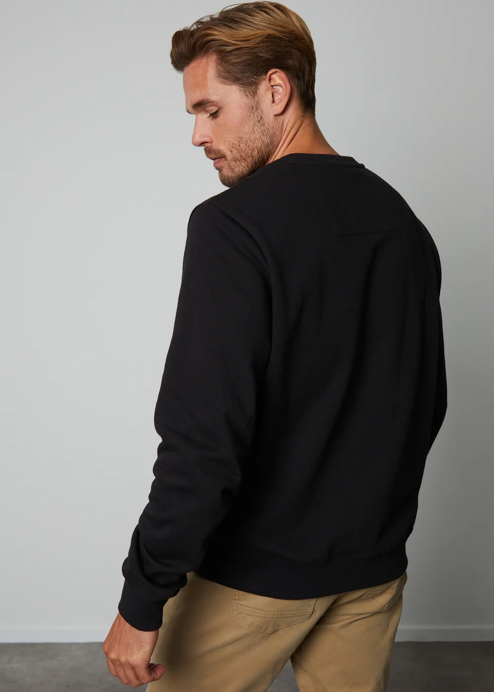 Threadbare Black Crew Neck Sweatshirt - 2XL Image 2
