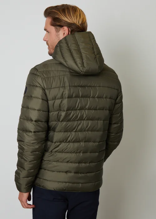 Threadbare Khaki Matte Finish Padded Hooded Jacket - XL Image 2