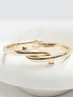 Jon Richard Gold Plated Polished Twisted Bangle Bracelet - One Size Image 2