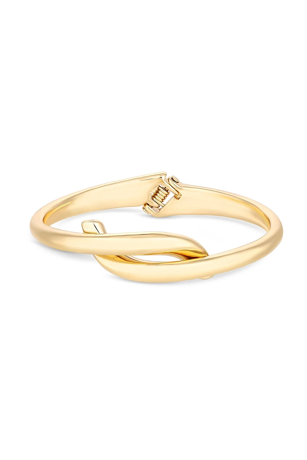Jon Richard Gold Plated Polished Twisted Bangle Bracelet - One Size Image 1