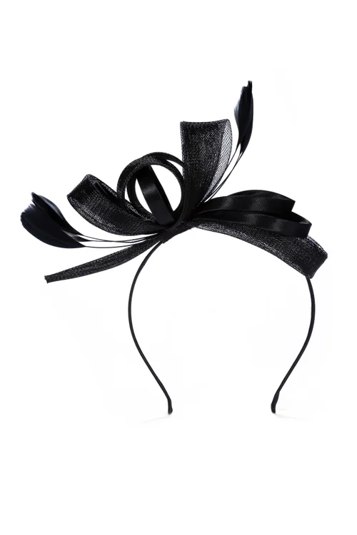 Jon Richard Black Medium Fascinator Headband - One Size Image 1