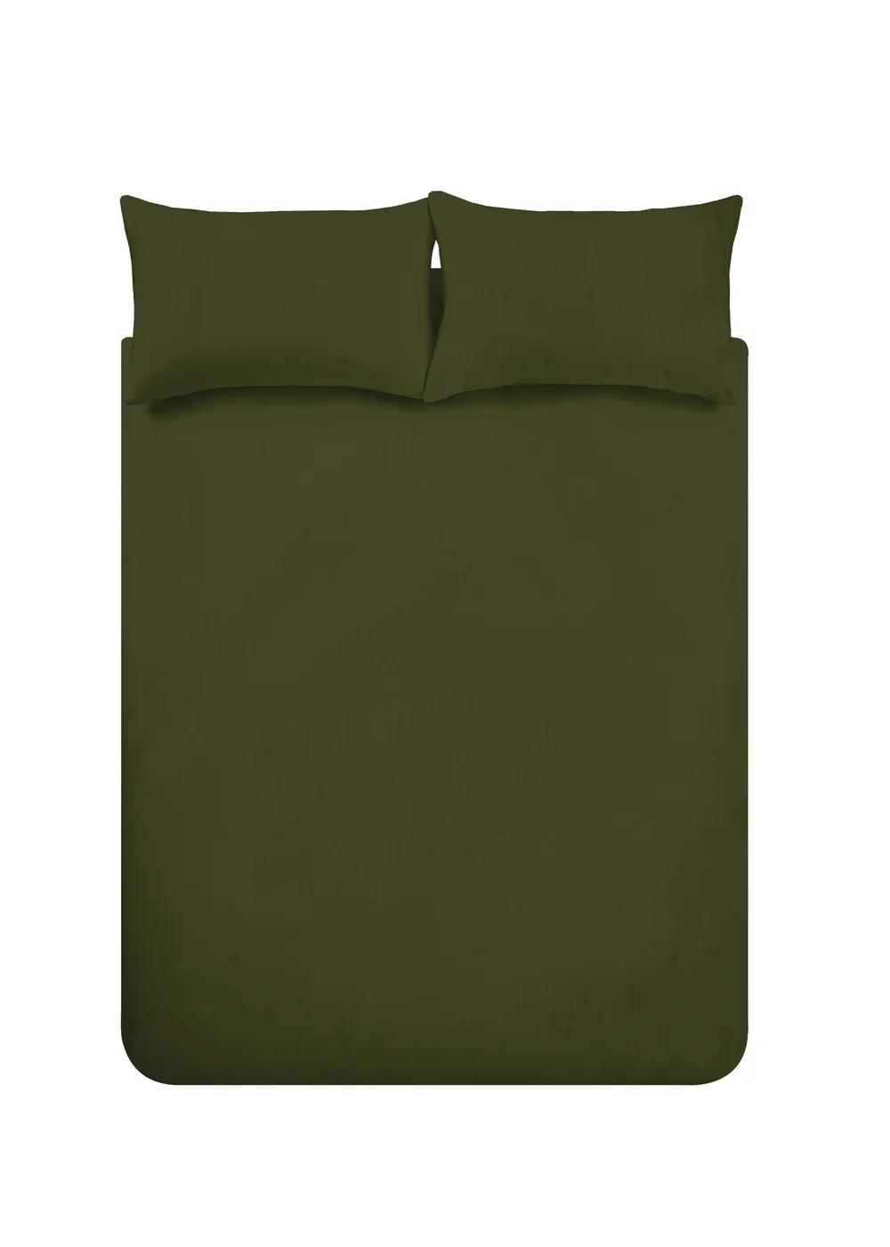 Catherine Lansfield Green Brushed Cotton Duvet Set - Single Image 4