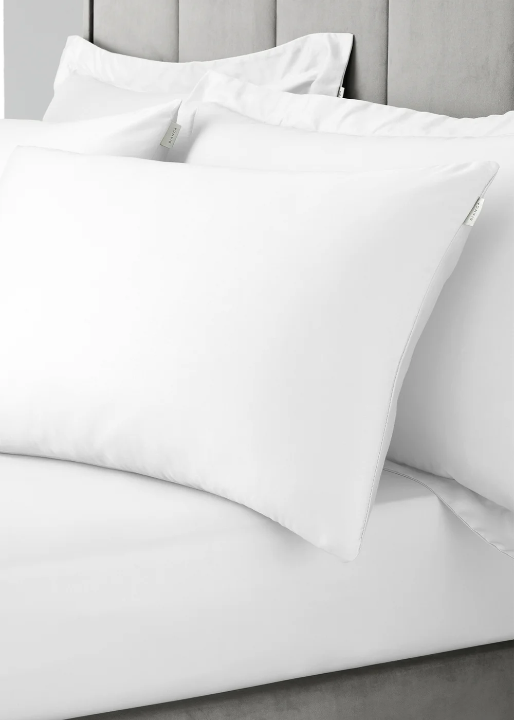 Bianca Fine Linens White Cotton Sateen Duvet Set - Single Image 2