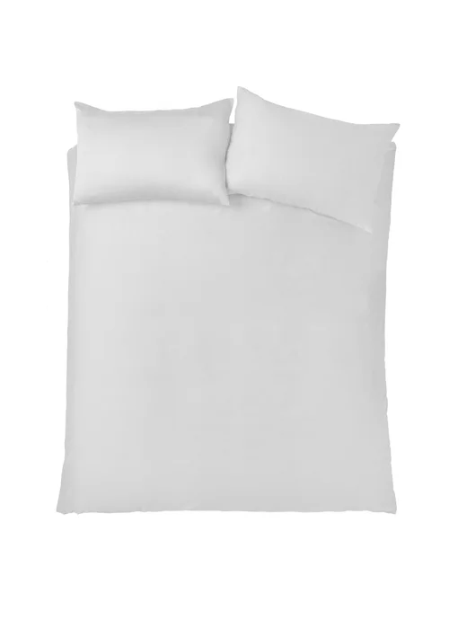 Bianca Fine Linens White Cotton Sateen Duvet Set - Single Image 4