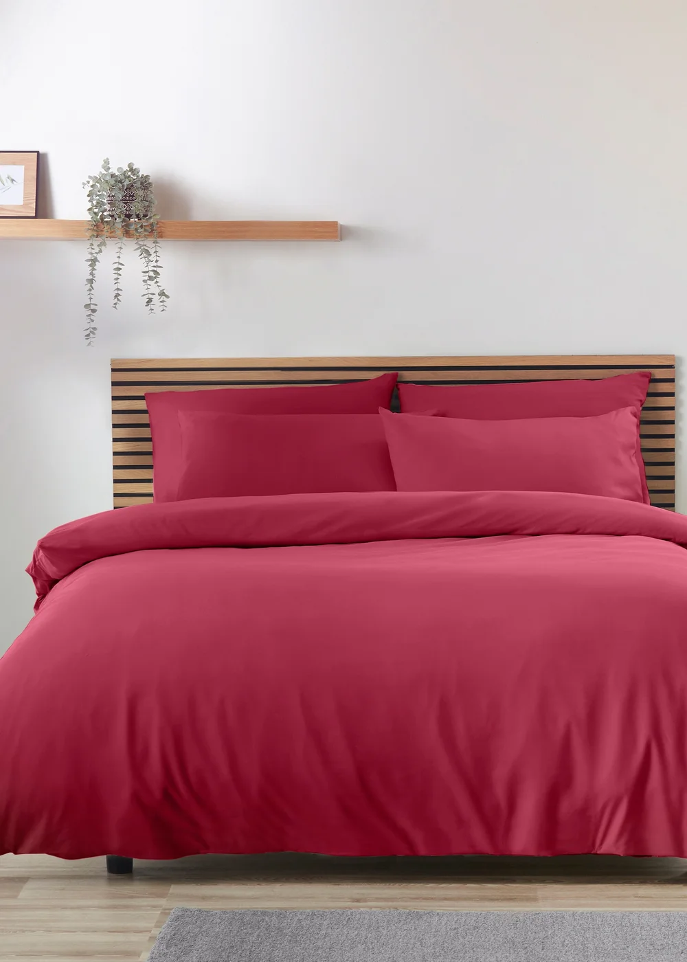 Catherine Lansfield Pink So Soft Non-Iron Duvet Cover Set - Single Image 1