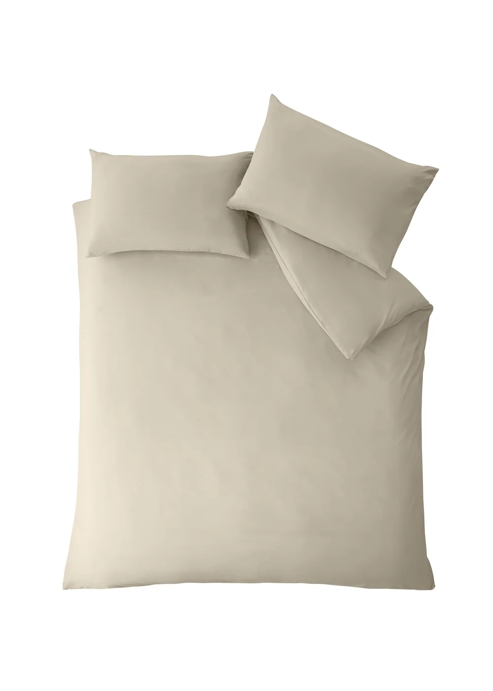 Catherine Lansfield Natural So Soft Non-Iron Duvet Cover Set - Single Image 3