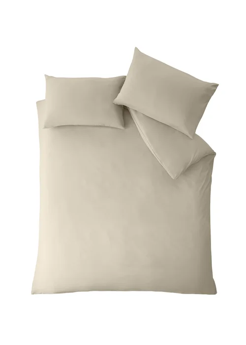 Catherine Lansfield Natural So Soft Non-Iron Duvet Cover Set - Single Image 3