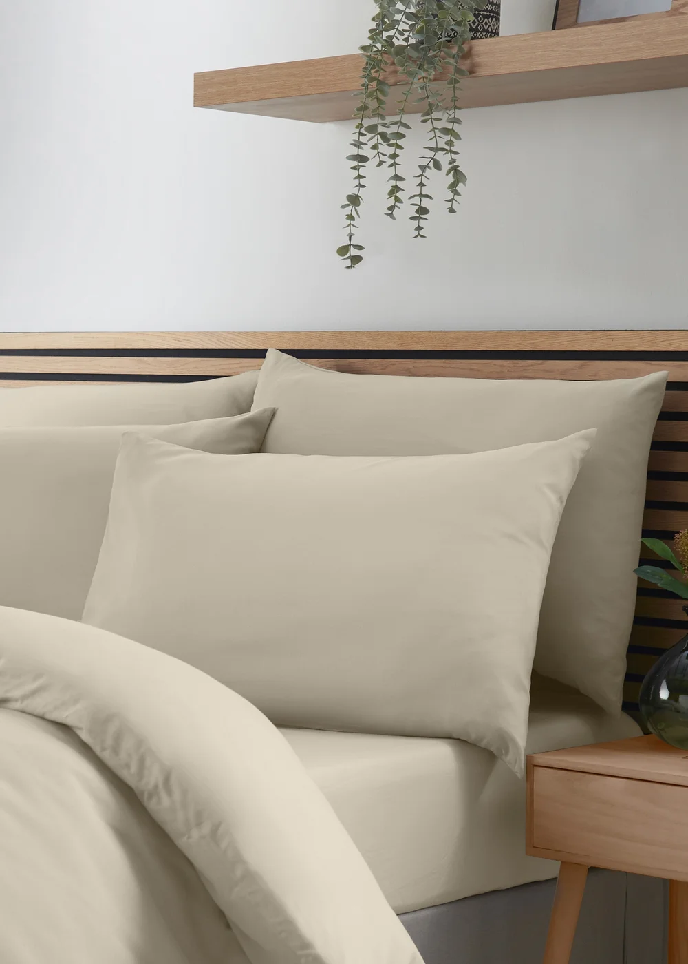 Catherine Lansfield Natural So Soft Non-Iron Duvet Cover Set - Single Image 2