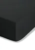 Catherine Lansfield Black Easy Iron Percale Combed Extra Deep Fitted Sheet - Fitted Double Image 2