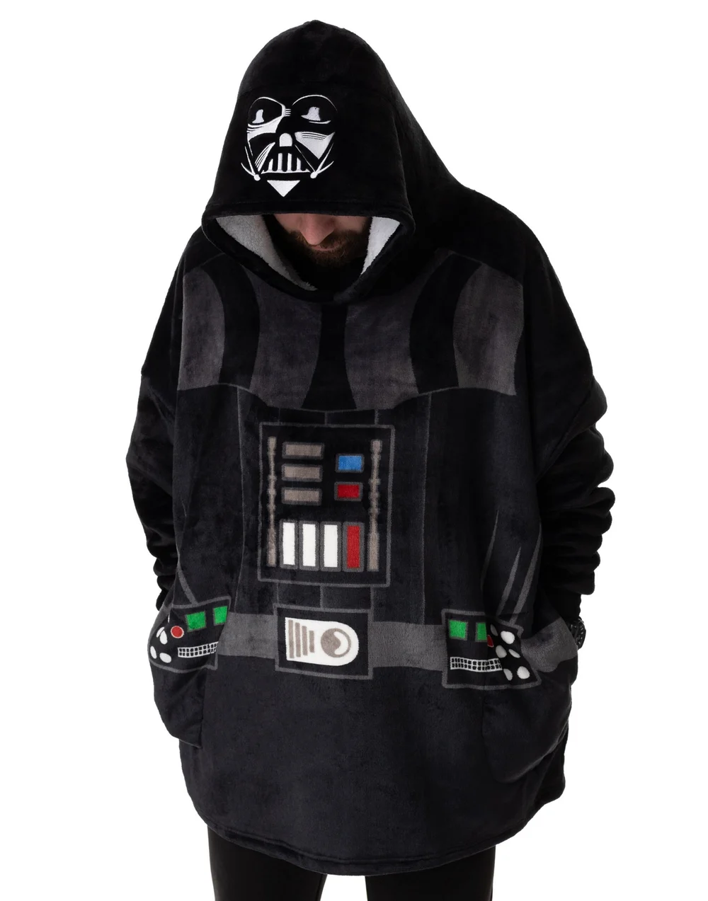 Star Wars Black Darth Vader Blanket Hoodie - One Size Image 1