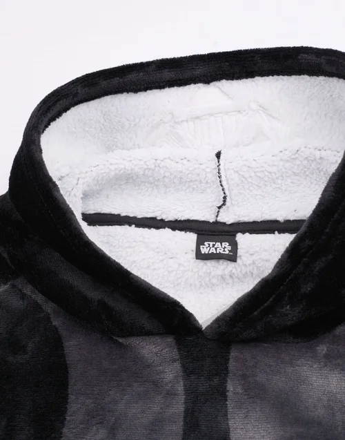 Star Wars Black Darth Vader Blanket Hoodie - One Size Image 3