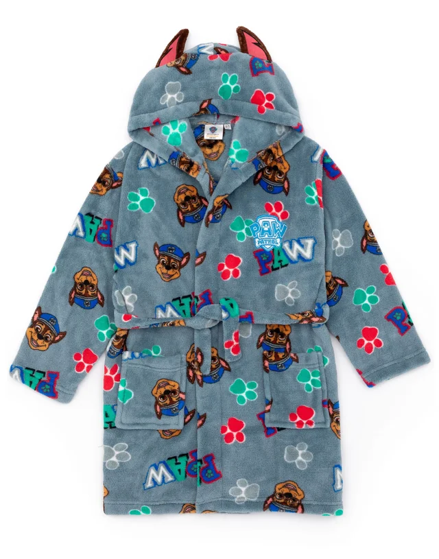 Vanilla Underground Paw Patrol Boys Blue Hooded Bathrobe (2 - 7 Years)